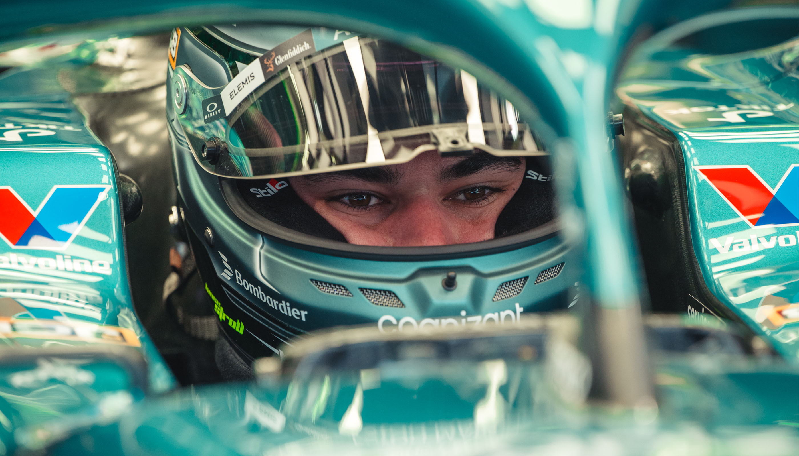 A Formula 1 driver in the cockpit before going out
